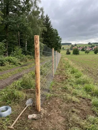 Wildzaun in Ingolstadt - fachgerechte Ausführung vor Ort